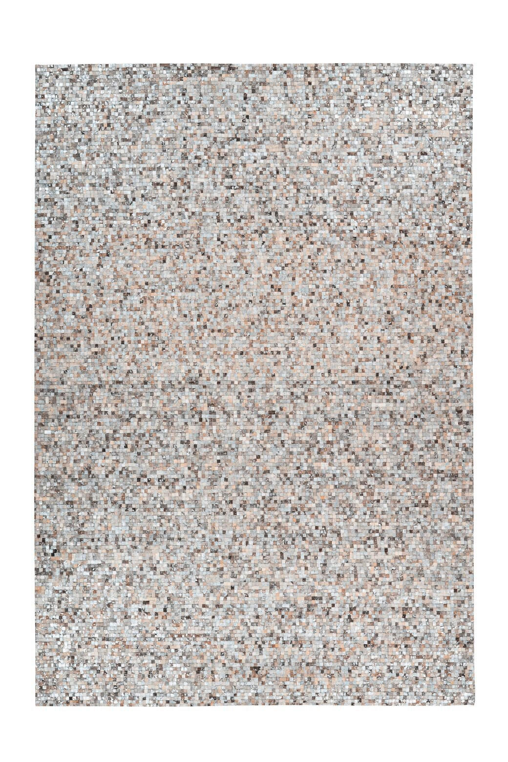 FLACHWEBETEPPICH 80/150 cm Finish 125 Grau / Silber Grau, Silberfarben  - Silberfarben/Grau, Basics, Leder/Textil (80/150cm) - Novel