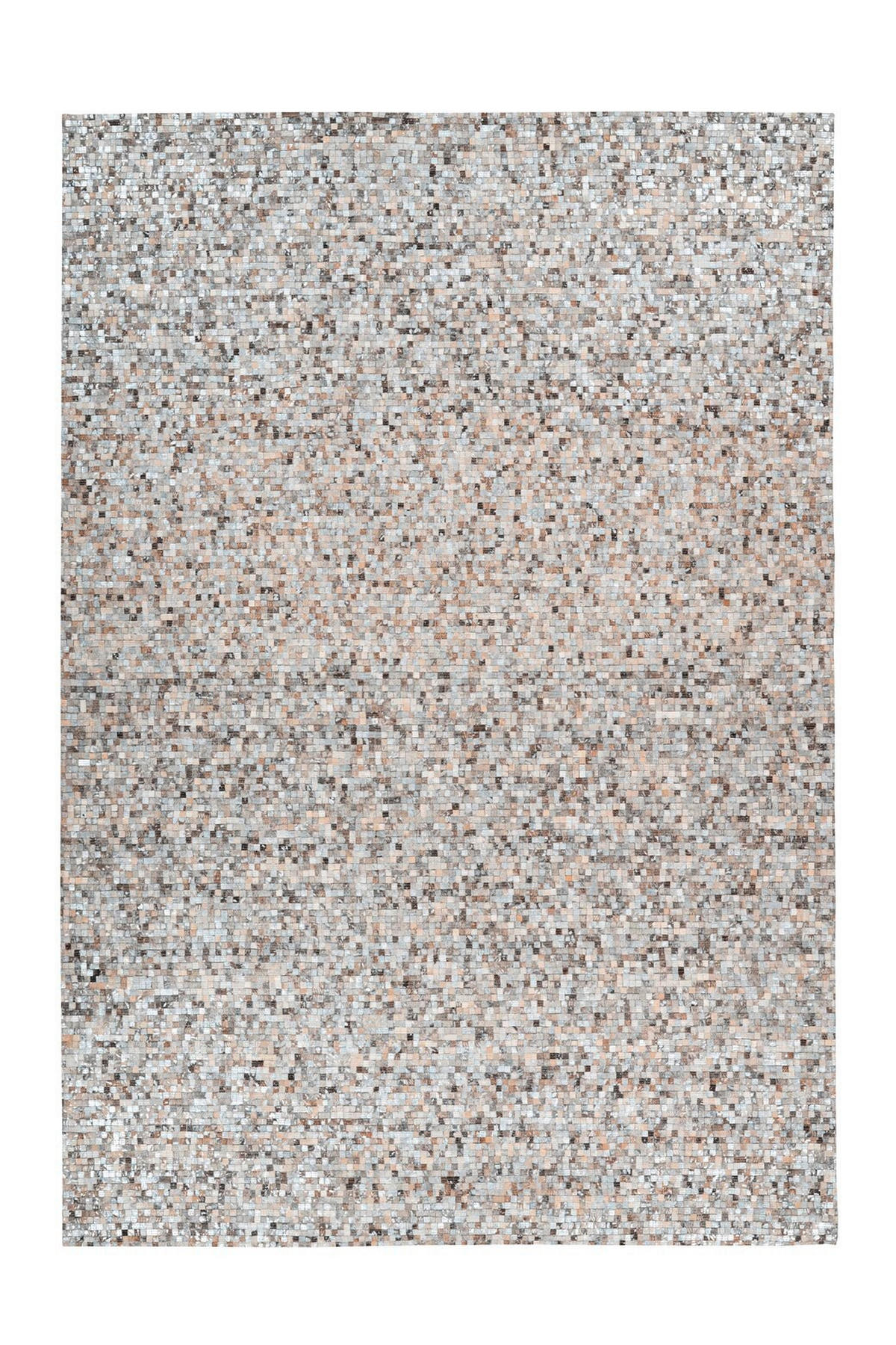 FLACHWEBETEPPICH 120/170 cm Finish 125 Grau / Silber Grau, Silberfarben  - Silberfarben/Grau, Basics, Leder/Textil (120/170cm) - Novel