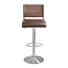 BARHOCKER Lederlook Braun, Edelstahlfarben - Edelstahlfarben/Braun, Design, Textil/Metall - Dieter Knoll