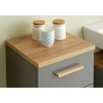 UNTERSCHRANK 35,5/89,5/33 cm - Eichefarben/Grau, Design, Glas/Holzwerkstoff (35,5/89,5/33cm) - Xora