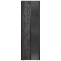 VITRINE Schwarz, Eichefarben  62/205,5/39,5 cm  - Eichefarben/Anthrazit, Natur, Glas/Holz (62/205,5/39,5cm) - Valnatura