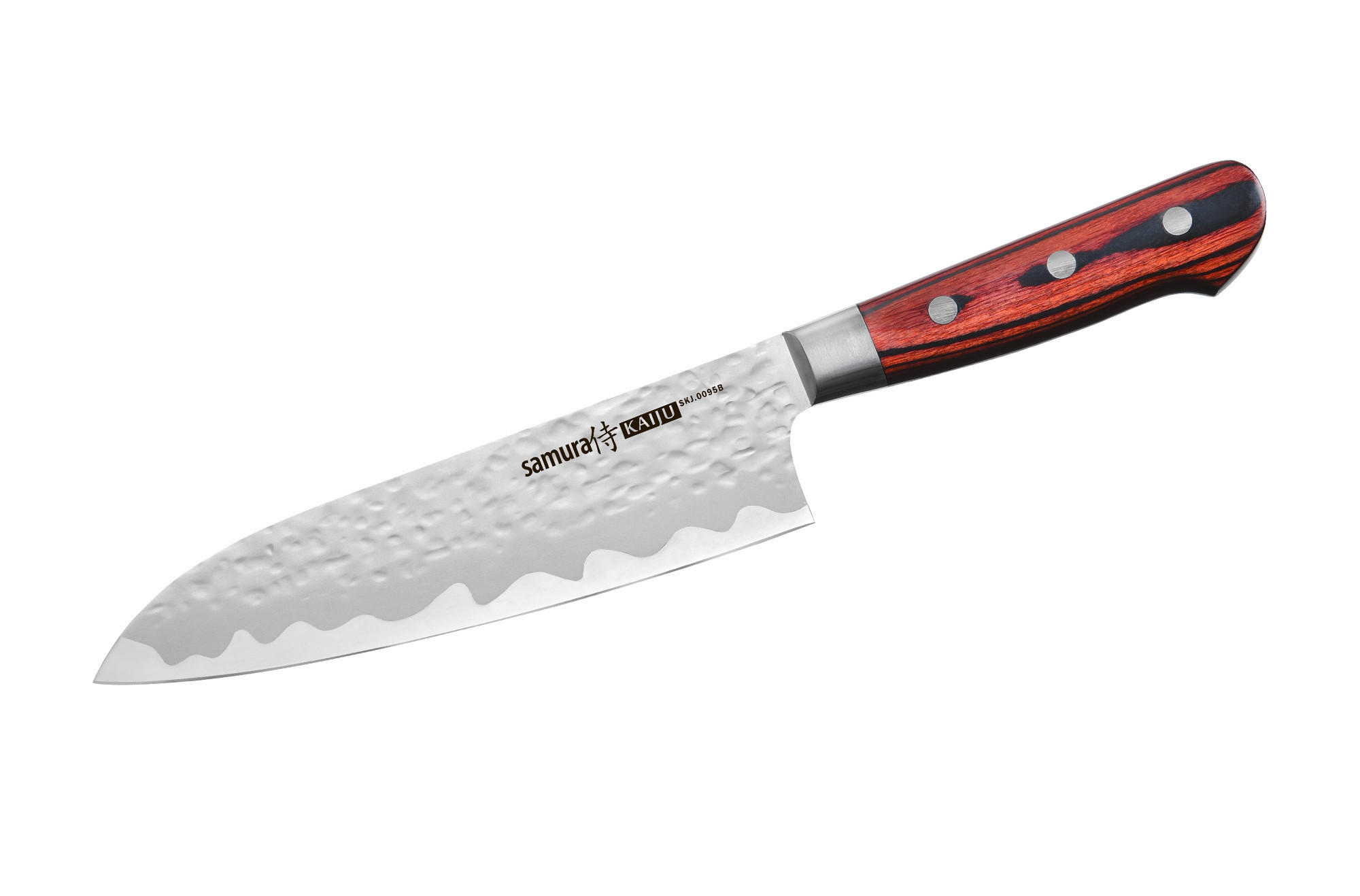 NOŽ SANTOKU  Kaiju  31/1.8/4.8 cm          ogljikovo jeklo - srebrne barve/rjava, Basics, kovina/leseni material (31/1.8/4.8cm) - Samura
