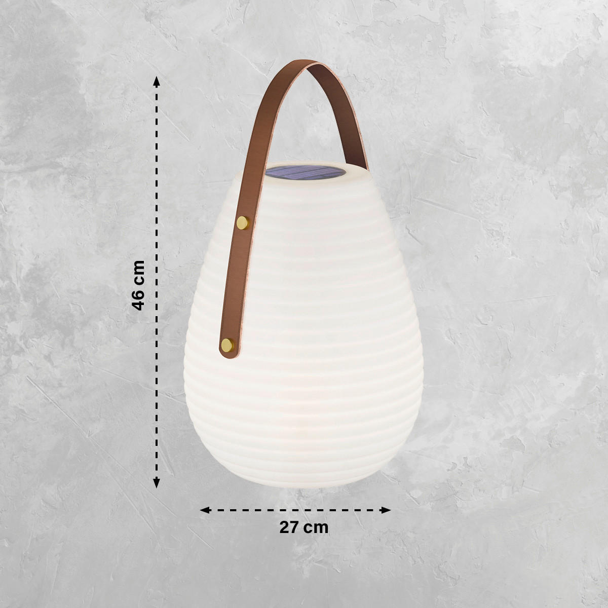 AKKU-TISCHLEUCHTE Schöner Wohnen 27/46 cm   - Weiß, KONVENTIONELL, Kunststoff (27/46cm) - Schöner Wohnen