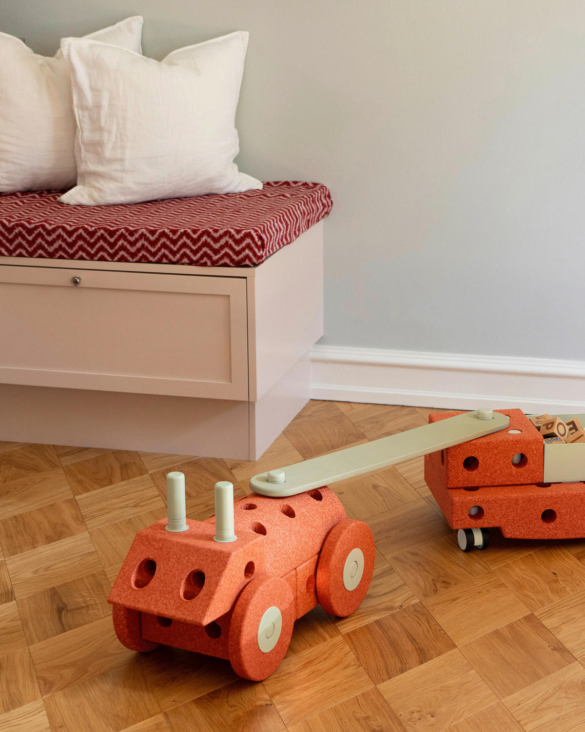 KONSTRUKCIONA IGRAČKA - svetlozelena, Osnovno, drvo/plastika (70/10/1.4cm) - MODU