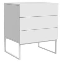 NACHTKÄSTCHEN 48/60/40 cm  in Weiß  - Weiß, MODERN, Holzwerkstoff/Metall (48/60/40cm) - Livetastic