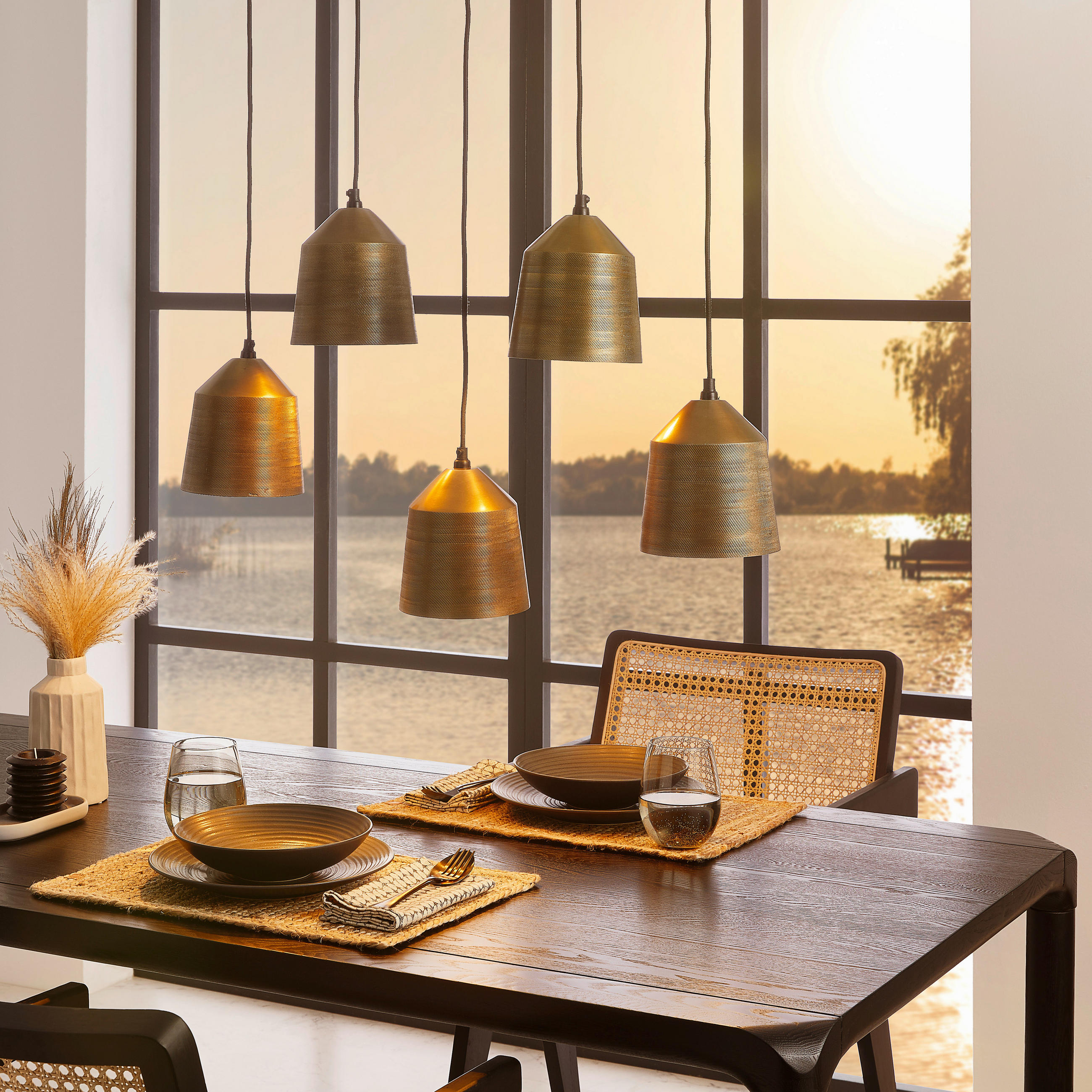 HÄNGELEUCHTE 110/75/16 cm   - Bronzefarben, Basics, Metall (110/75/16cm) - Light & Living