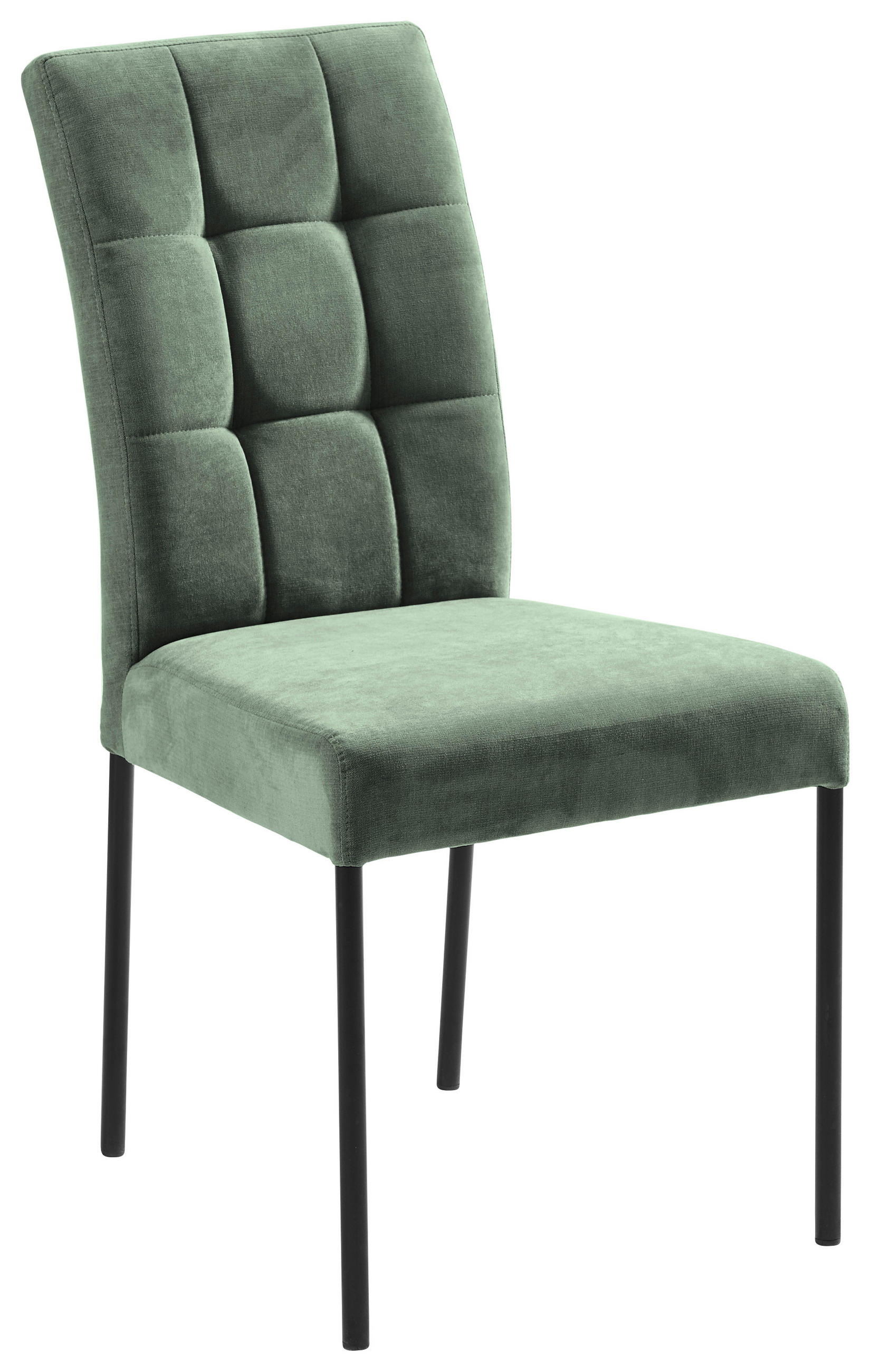 SZÉK fém, textil zöld, fekete  - fekete/zöld, Design, textil/fém (46/91/61cm) - Xora