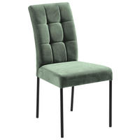 SZÉK fém, textil zöld, fekete  - fekete/zöld, Design, textil/fém (46/91/61cm) - Xora