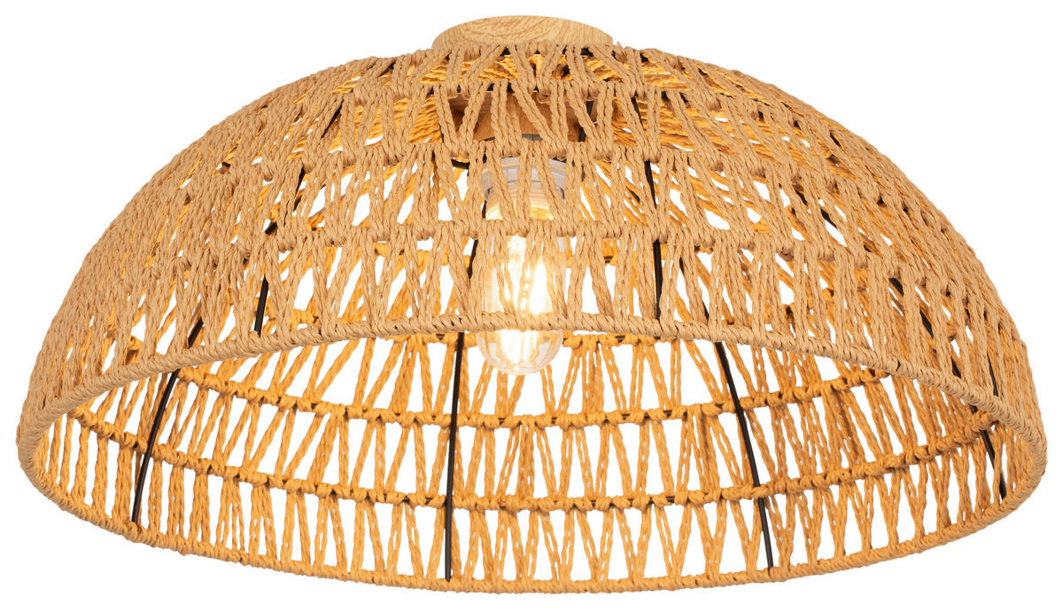 DECKENLEUCHTE 50/23 cm   - Hellbraun, Design, Papier/Metall (50/23cm) - Collet's Monde