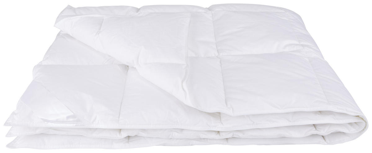 CELOROČNÍ PŘIKRÝVKA, 135/200 cm, peří, prachové peří - bílá, Basics, textil (135/200cm) - Boxxx