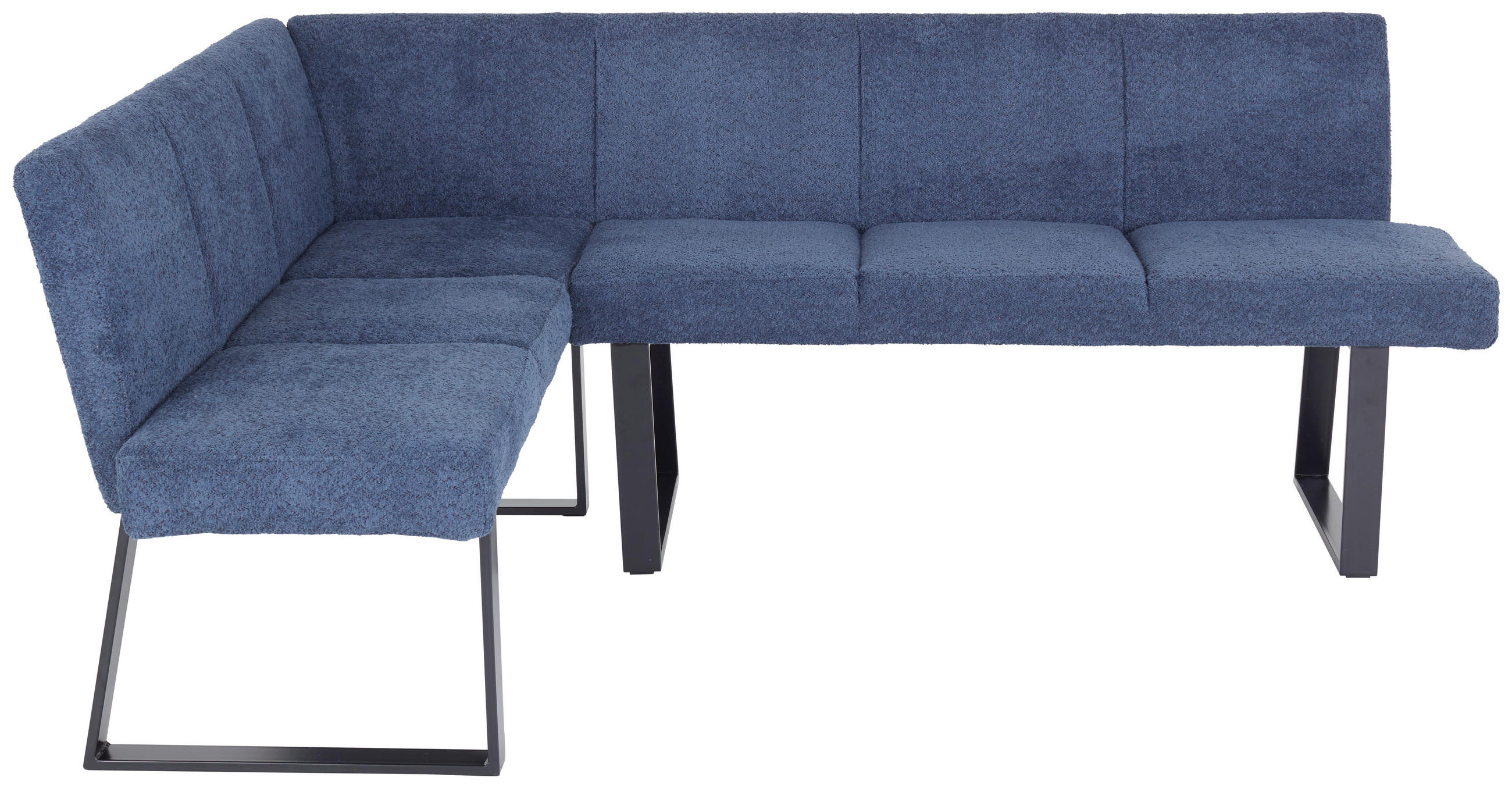 ECKBANK 150/190 cm  in Dunkelblau  - Schwarz/Dunkelblau, MODERN, Textil/Metall (150/190cm) - MID.YOU