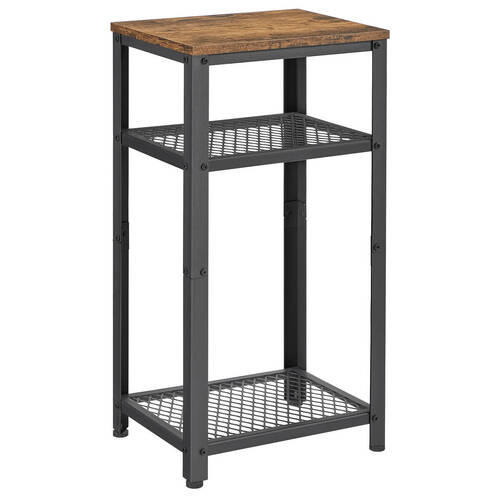 BEISTELLTISCH in Metall, Holzwerkstoff 40/30/75 cm  - Schwarz/Braun, Design, Holzwerkstoff/Metall (40/30/75cm) - Boxxx
