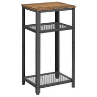 BEISTELLTISCH 40/30/75 cm Braun, Schwarz rechteckig  - Schwarz/Braun, Design, Holzwerkstoff/Metall (40/30/75cm) - Boxxx
