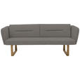 SITZBANK 224/91/69 cm Flachgewebe Anthrazit massiv Holz  - Eichefarben/Anthrazit, Design, Holz/Textil (224/91/69cm) - Valnatura