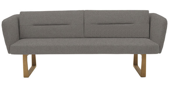 SITZBANK 224/91/69 cm Flachgewebe Anthrazit massiv Holz  - Eichefarben/Anthrazit, Design, Holz/Textil (224/91/69cm) - Valnatura