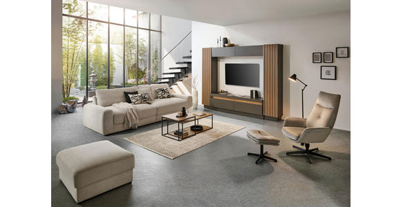 WOHNWAND  in Anthrazit, Eiche Artisan  272,6/209,5/41,3 cm  - Anthrazit/Schwarz, KONVENTIONELL, Holzwerkstoff/Kunststoff (272,6/209,5/41,3cm) - Carryhome