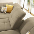 ECKSOFA in Chenille Beige  240/308 cm  - Beige/Schwarz, Design, Textil/Metall (240/308cm) - Xora