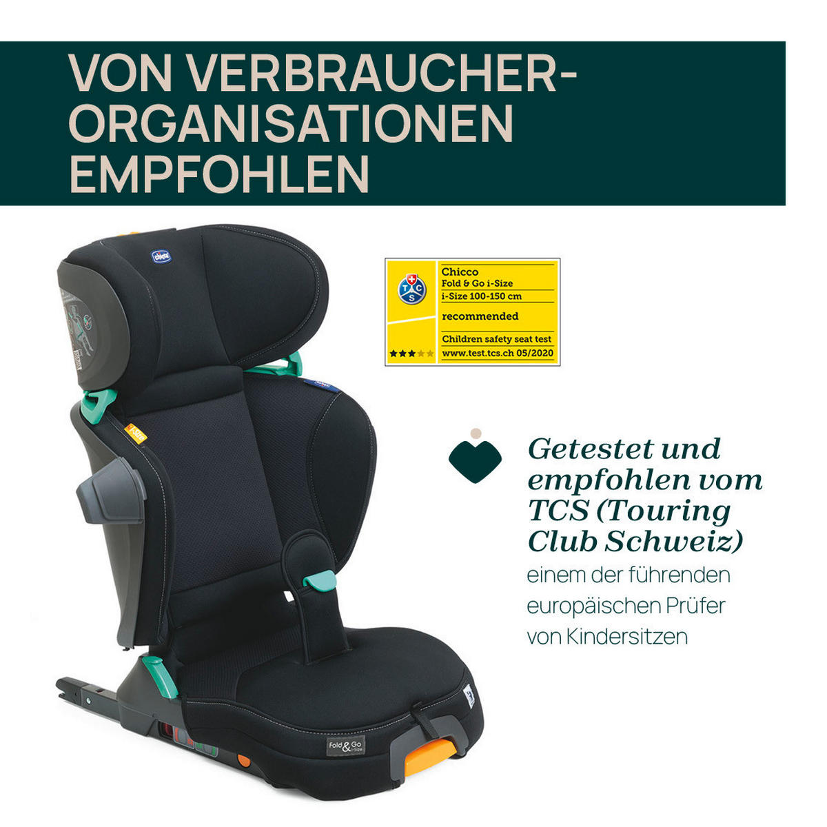 KINDERAUTOSITZ FOLD&GO I-SIZE   - Schwarz, Basics (46/54/67/84/47cm) - Chicco