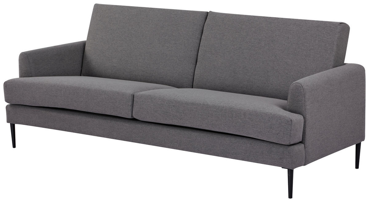 DVOSJED tekstil  siva    - siva/crna, Moderno, tekstil/metal (183/77/87cm) - MID.YOU