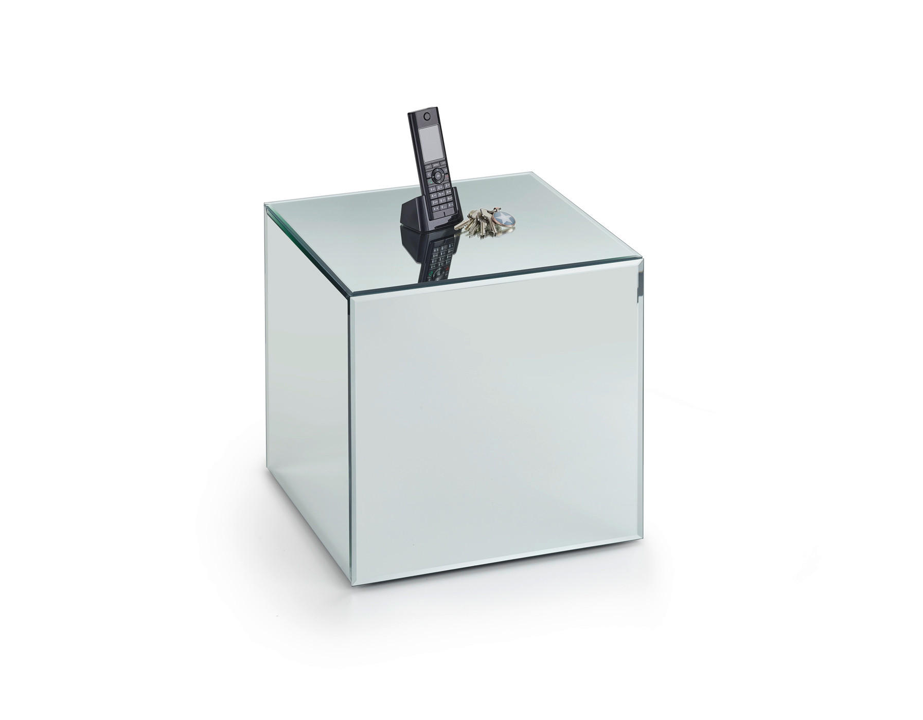 BEISTELLTISCH 40/40/45 cm Klar rechteckig  - Klar, MODERN, Glas/Holzwerkstoff (40/40/45cm) - Milino