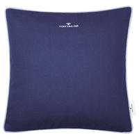 KISSENHÜLLE Dove Signature 40/40 cm  - Blau/Dunkelblau, KONVENTIONELL, Textil (40/40cm) - Tom Tailor
