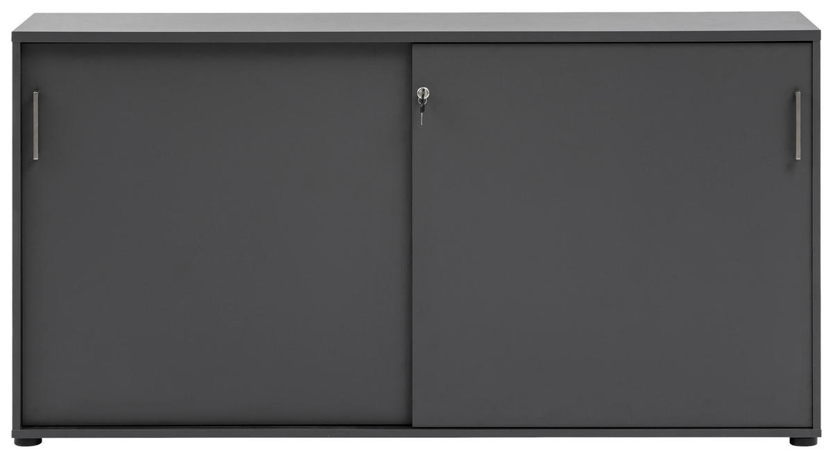 AKTENSCHRANK Anthrazit  - Anthrazit, KONVENTIONELL, Holzwerkstoff (160/84,2/41cm) - MID.YOU