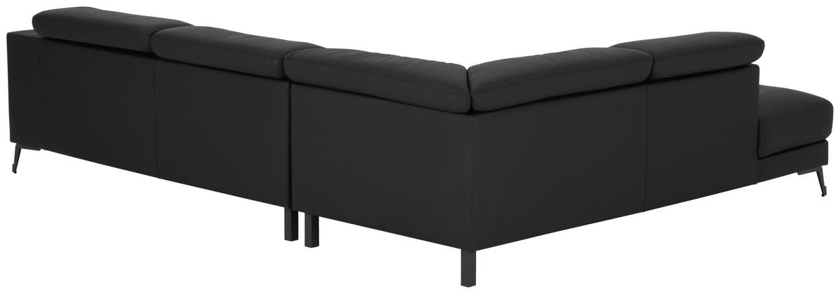 Measurements von MID.YOU ECKSOFA Schwarz Echtleder.