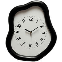 WANDUHR Schwarz, Weiß 29/36/4,5 cm  - Schwarz/Weiß, Trend, Holzwerkstoff/Kunststoff (29/36/4,5cm) - Ambia Home