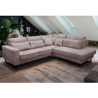 ECKSOFA ICON Cappuccino Cord Zierkissen, Rückenkissen, Nierenkissen  - Schwarz/Cappuccino, KONVENTIONELL, Textil/Metall (284/253cm) - Livetastic
