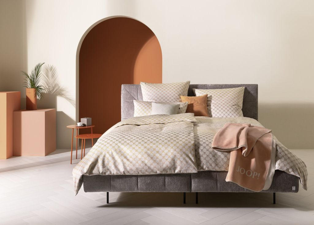 BETTWÄSCHE Cornflower Gleam Makosatin 135/200 cm  - Beige/Orange, Basics, Naturmaterialien/Textil (135/200cm) - Joop!