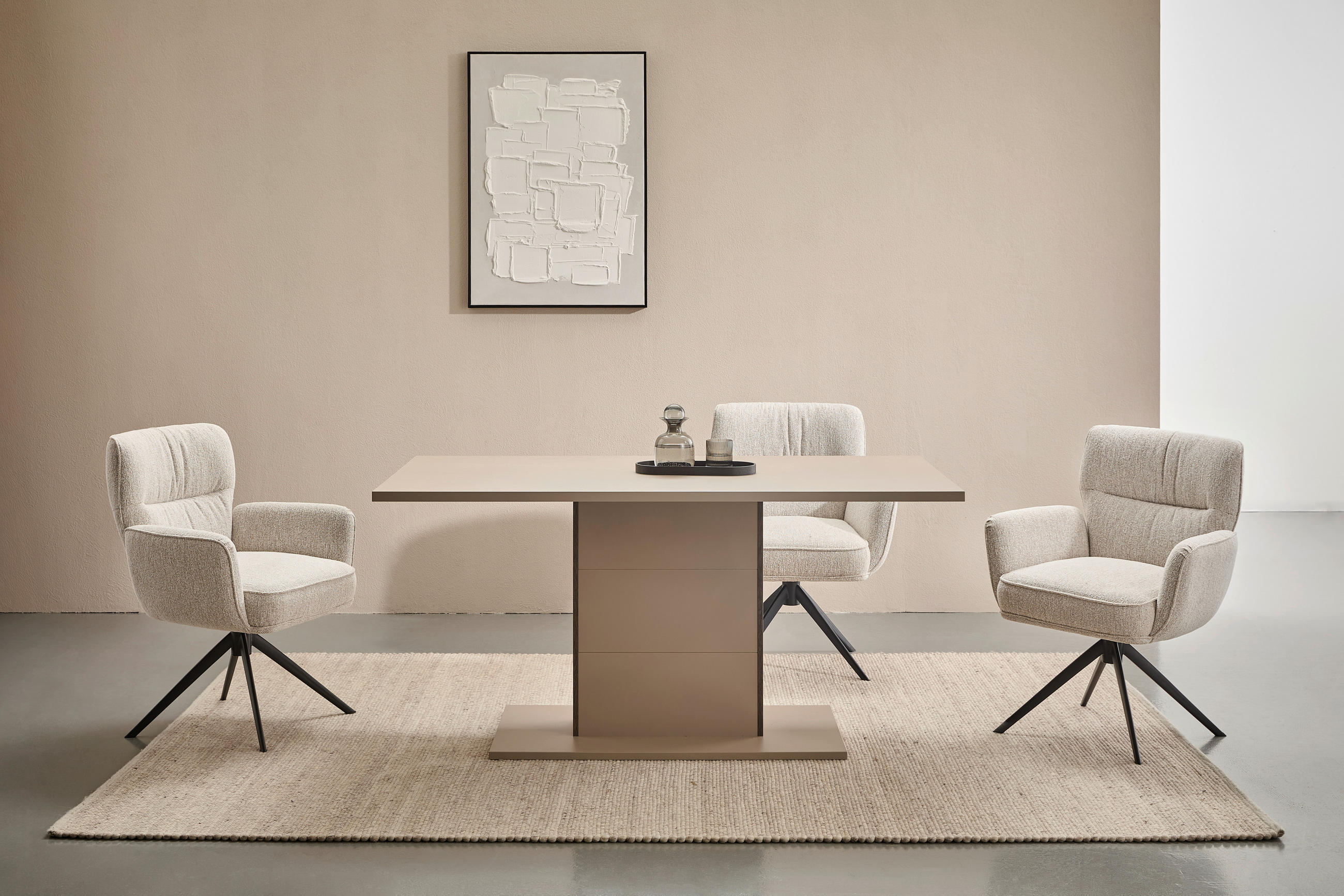 ESSTISCH rechteckig Grau, Eichefarben  - Eichefarben/Grau, MODERN, Holzwerkstoff (160/78/90cm) - Hom`in