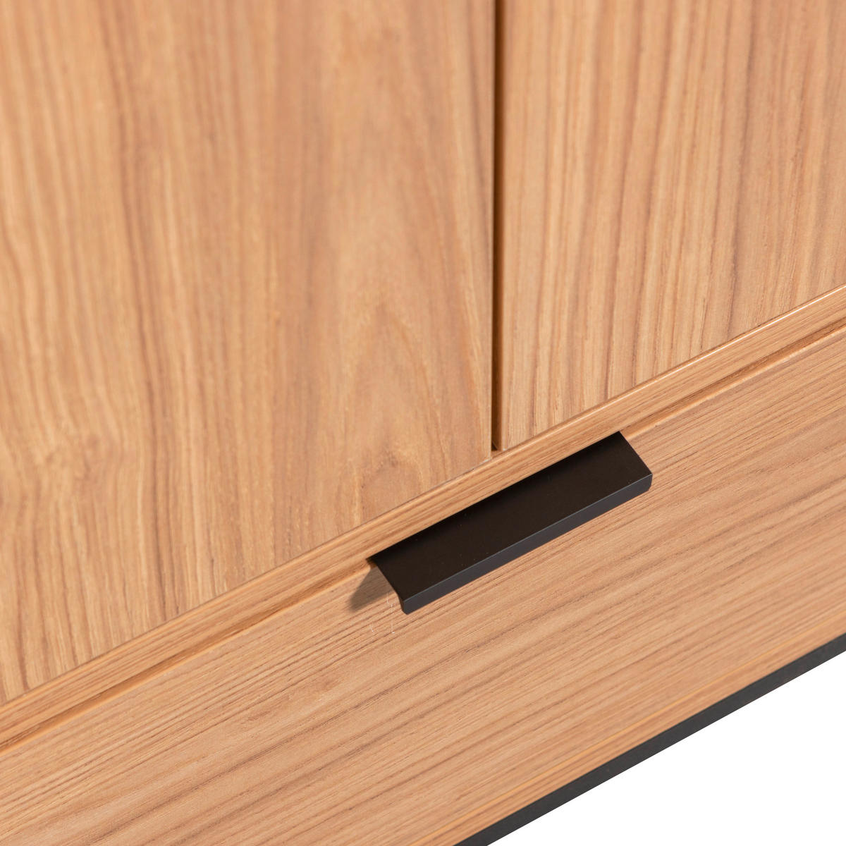 MEHRZWECKSCHRANK 60/210/36 cm  in Eichefarben  - Eichefarben/Schwarz, Design, Holz/Metall (60/210/36cm) - Livetastic