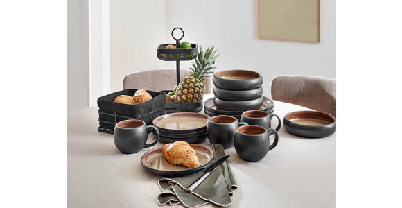 KOMBISERVICE Braun FARO 16-teilig 4 Personen  - Braun, Design, Keramik - Novel