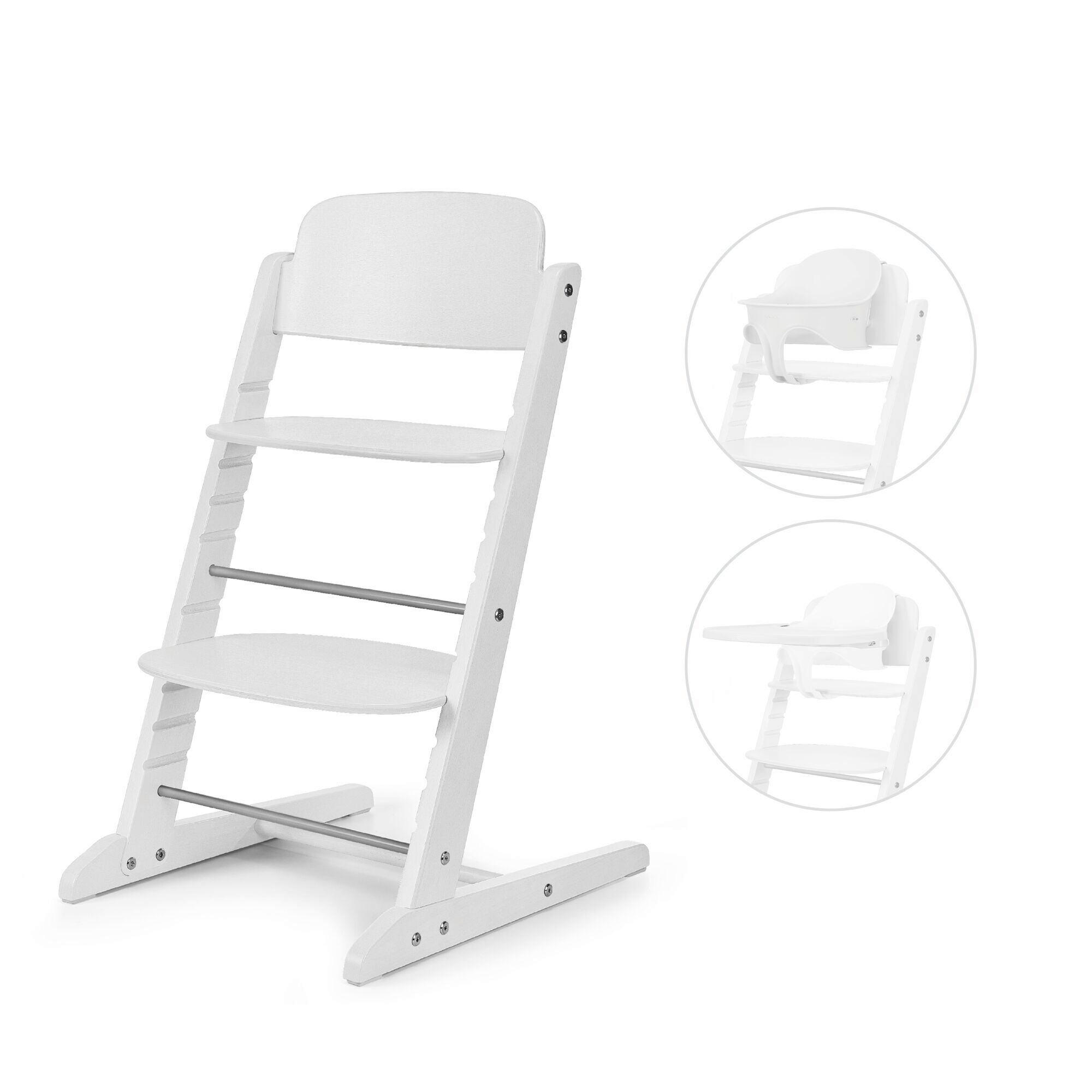 HOCHSTUHL-SET Iris 3 in 1 Weiß Hochglanz All White  - Weiß Hochglanz, Basics, Holz (58/48/84cm) - cybex GOLD