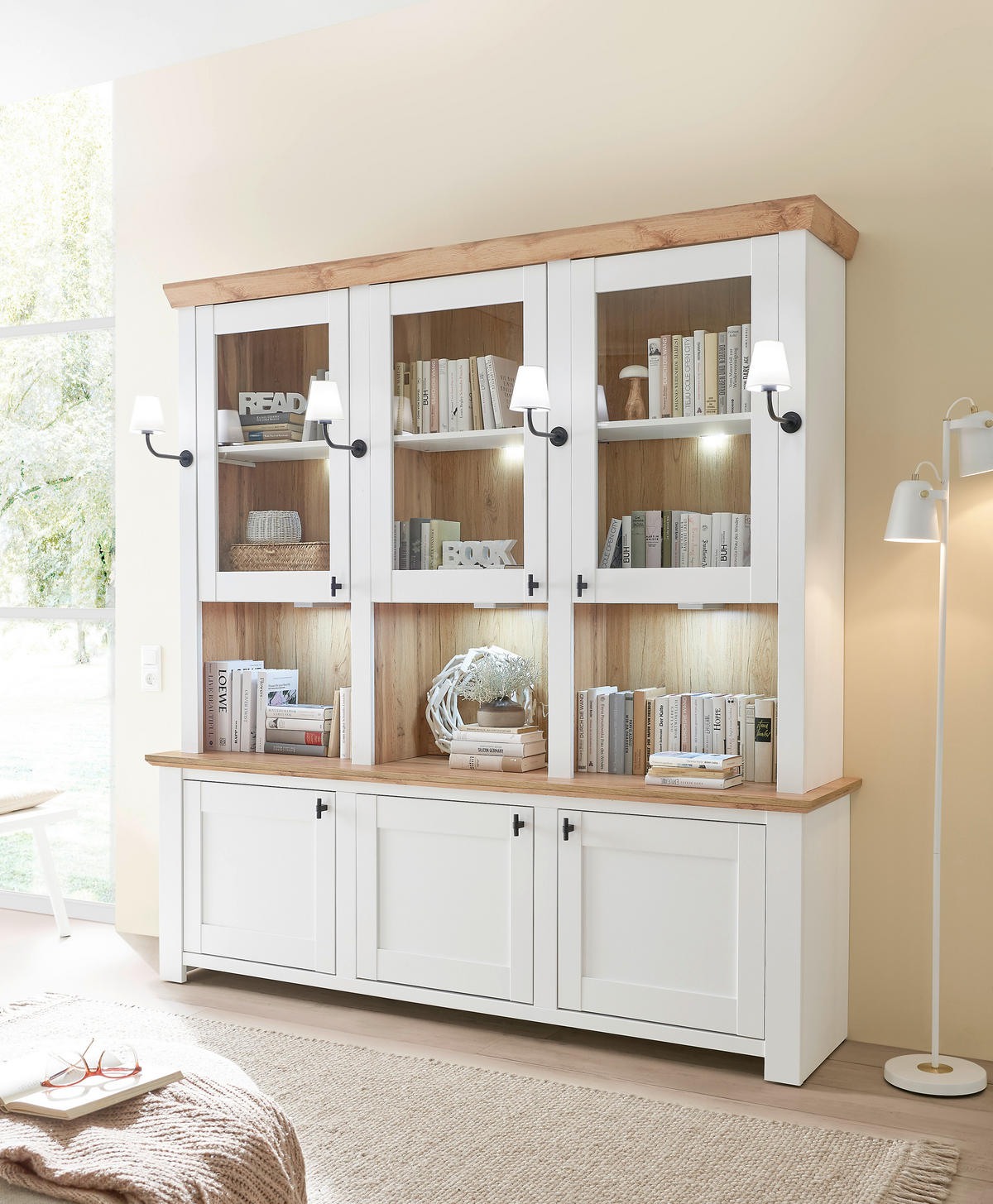 MEHRZWECKSCHRANK 198/206/45 cm  in Eichefarben, Pinienfarben  - Eichefarben/Eiche Wotan, Design, Holzwerkstoff/Metall (198/206/45cm) - MID.YOU