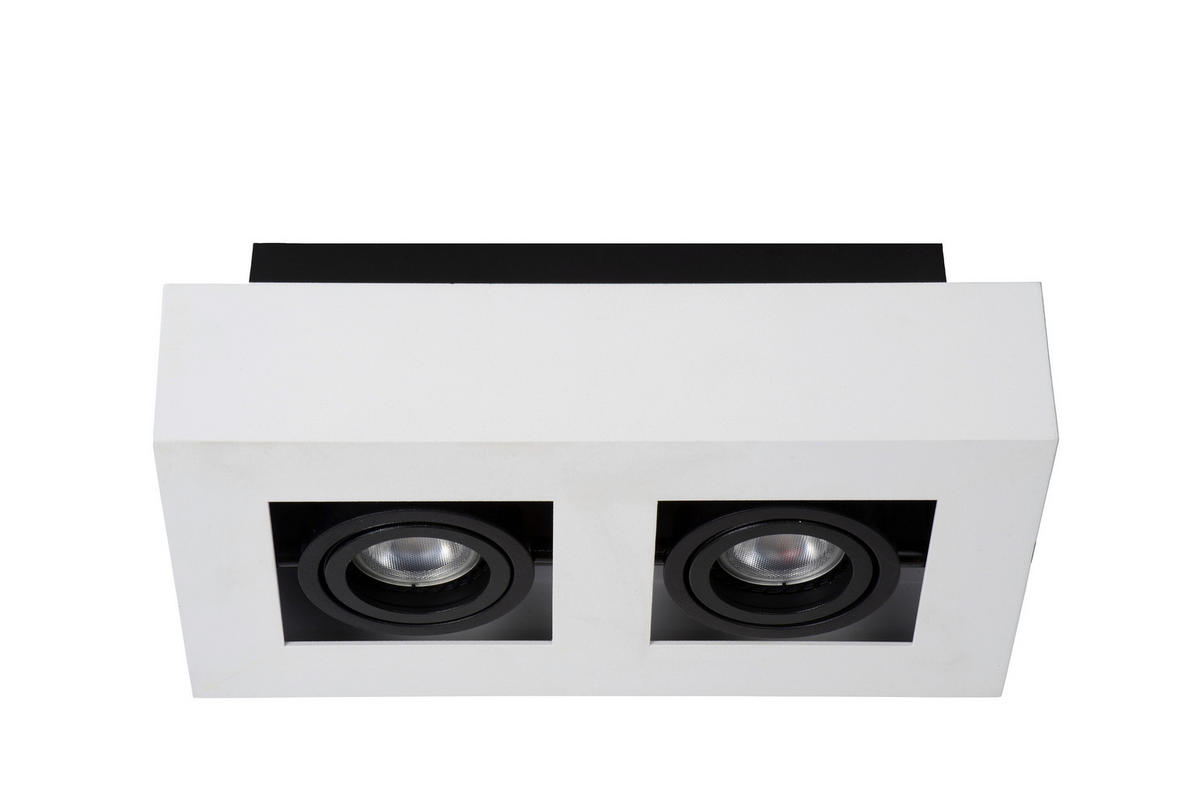 LED-DECKENLEUCHTE 25/14/8.8 cm   - Weiß, Basics (25/14/8.8cm) - Lucide