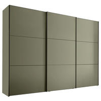 SCHWEBETÜRENSCHRANK 280/222/68 cm 3-türig Salbeigrün  - Salbeigrün/Schwarz, Design, Holzwerkstoff/Metall (280/222/68cm) - Moderano