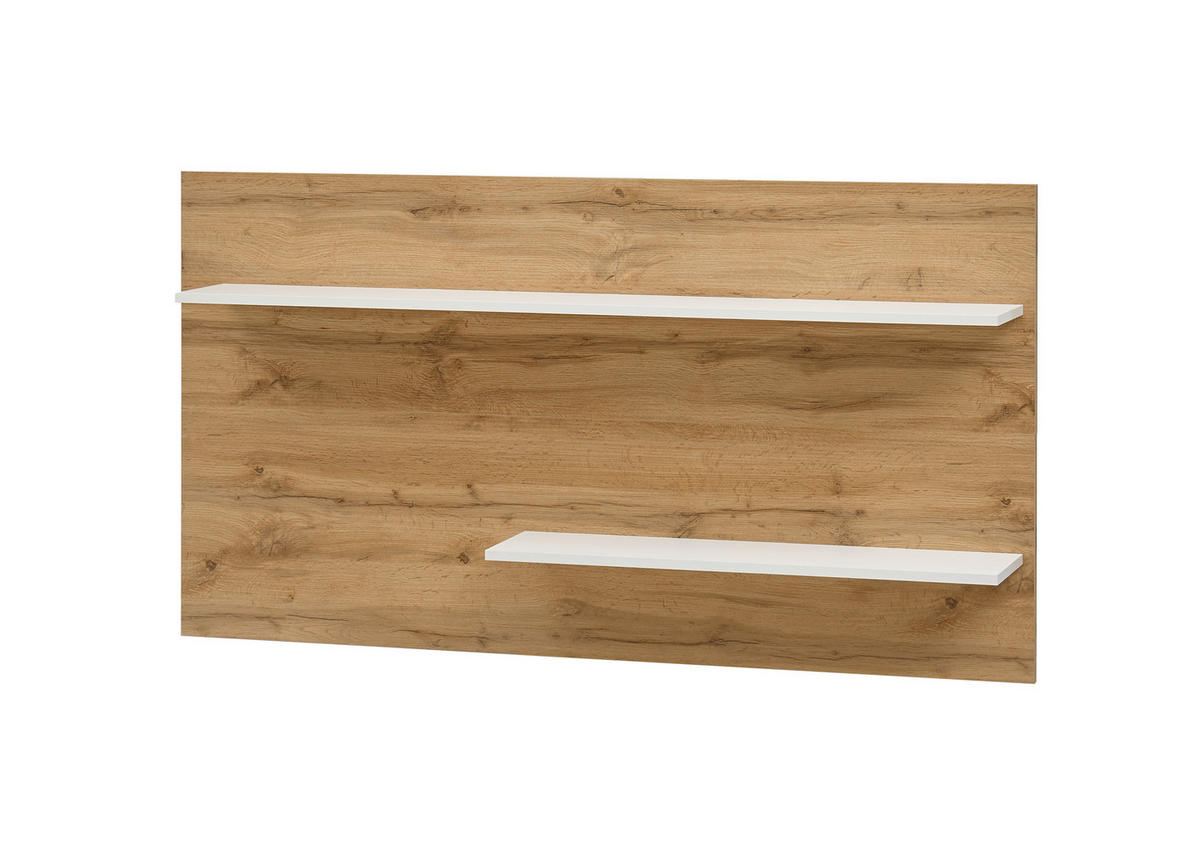 WANDPANEEL 150/80/20 cm Weiß, Eiche Wotan Holzwerkstoff  - Eiche Wotan/Weiß, Design, Holzwerkstoff (150/80/20cm) - Modante