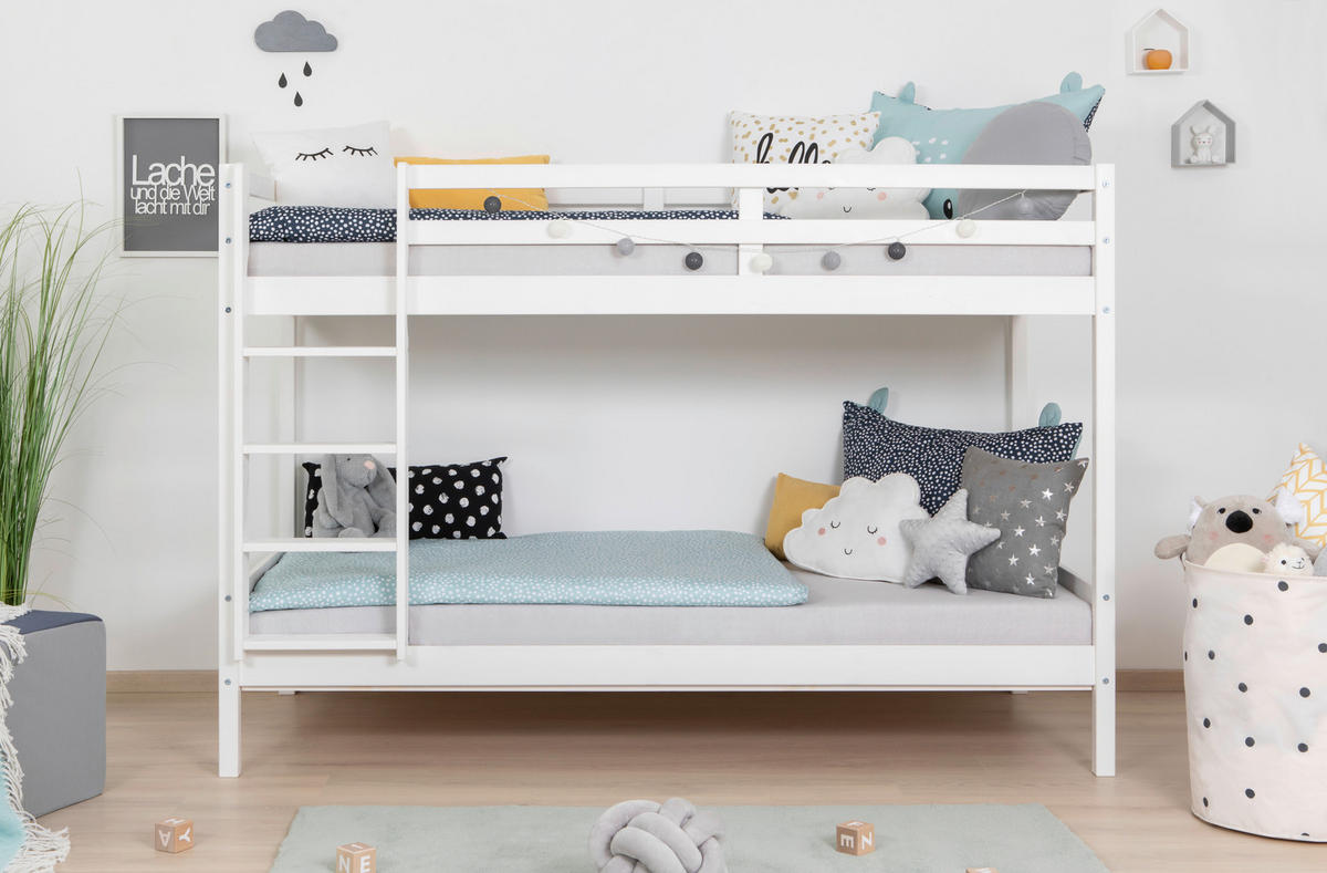 ETAGENBETT - Weiß, MODERN, Holz (90/200cm) - MID.YOU