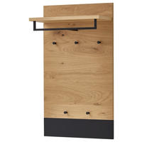 GARDEROBENPANEEL  in 60/106/27 cm  - Eichefarben/Schwarz, Design, Holz (60/106/27cm)