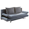 SCHLAFSOFA Armteil verstellbar Mikrofaser Anthrazit  - Chromfarben/Anthrazit, Design, Textil (194/73/91cm) - Xora