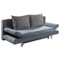 SCHLAFSOFA Armteil verstellbar Mikrofaser Anthrazit  - Chromfarben/Anthrazit, Design, Textil (194/73/91cm) - Xora