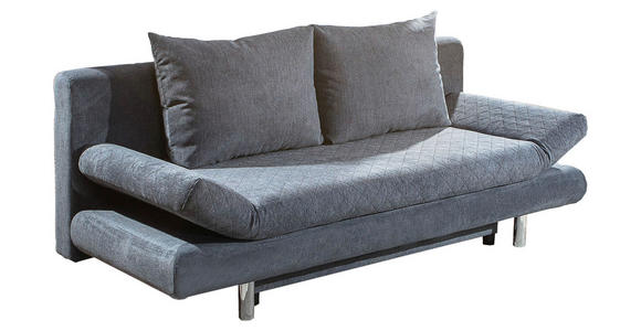 SCHLAFSOFA Armteil verstellbar Mikrofaser Anthrazit  - Chromfarben/Anthrazit, Design, Textil (194/73/91cm) - Xora