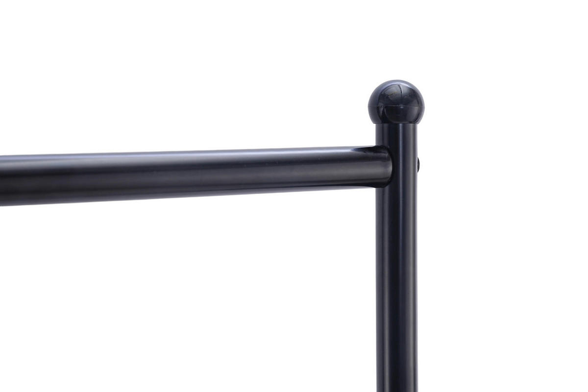 KLEIDERWAGEN in Schwarz 84.5/170.5/45 cm   - Schwarz, Basics, Kunststoff/Metall (84.5/170.5/45cm) - Boxxx