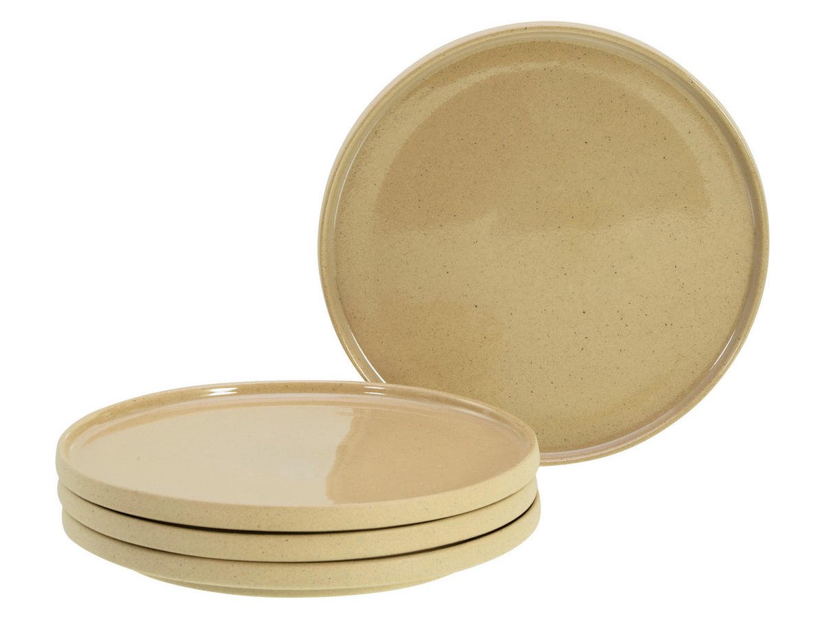 DESSERTTELLERSET Beige 4-teilig Futuro  - Beige, Basics, Keramik (21,5/21,55/13cm) - Creatable