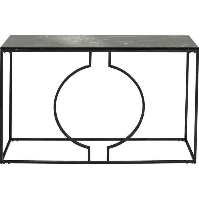 KONSOLENTISCH in Metall, Stein 120/35/75 cm    - Schwarz, Design, Stein/Metall (120/35/75cm) - Kare-Design