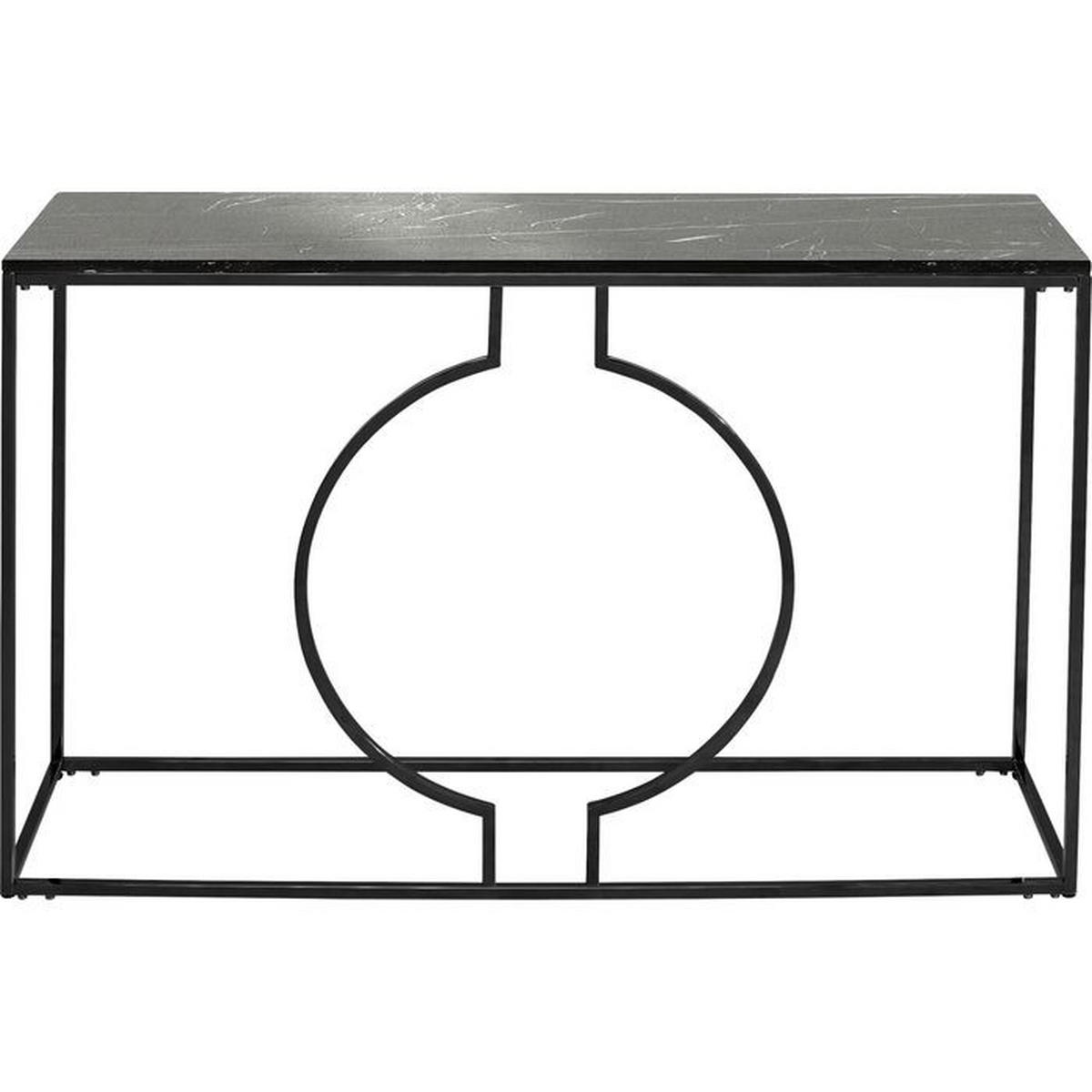 KONSOLENTISCH Schwarz  - Schwarz, Design, Stein/Metall (120/35/75cm) - Kare-Design