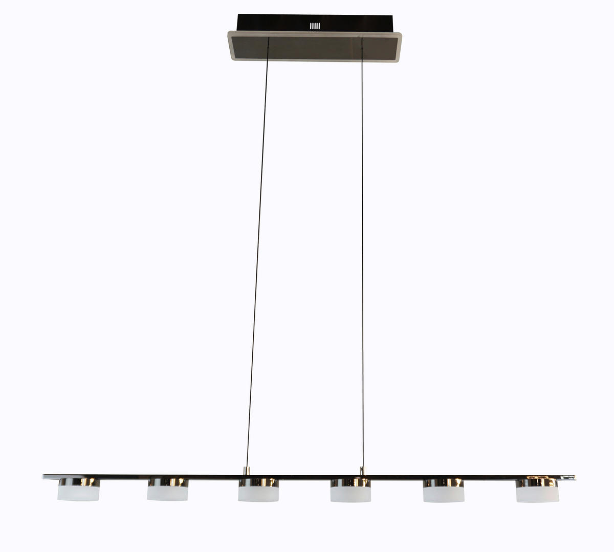 LED-HÄNGELEUCHTE 105/10/150 cm  - Schwarzchrom, Design, Kunststoff/Metall (105/10/150cm)
