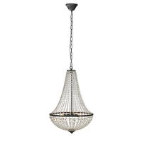 KRONLEUCHTER 50/68 cm   - Klar/Schwarz, Basics, Glas/Metall (50/68cm) - Markslöjd