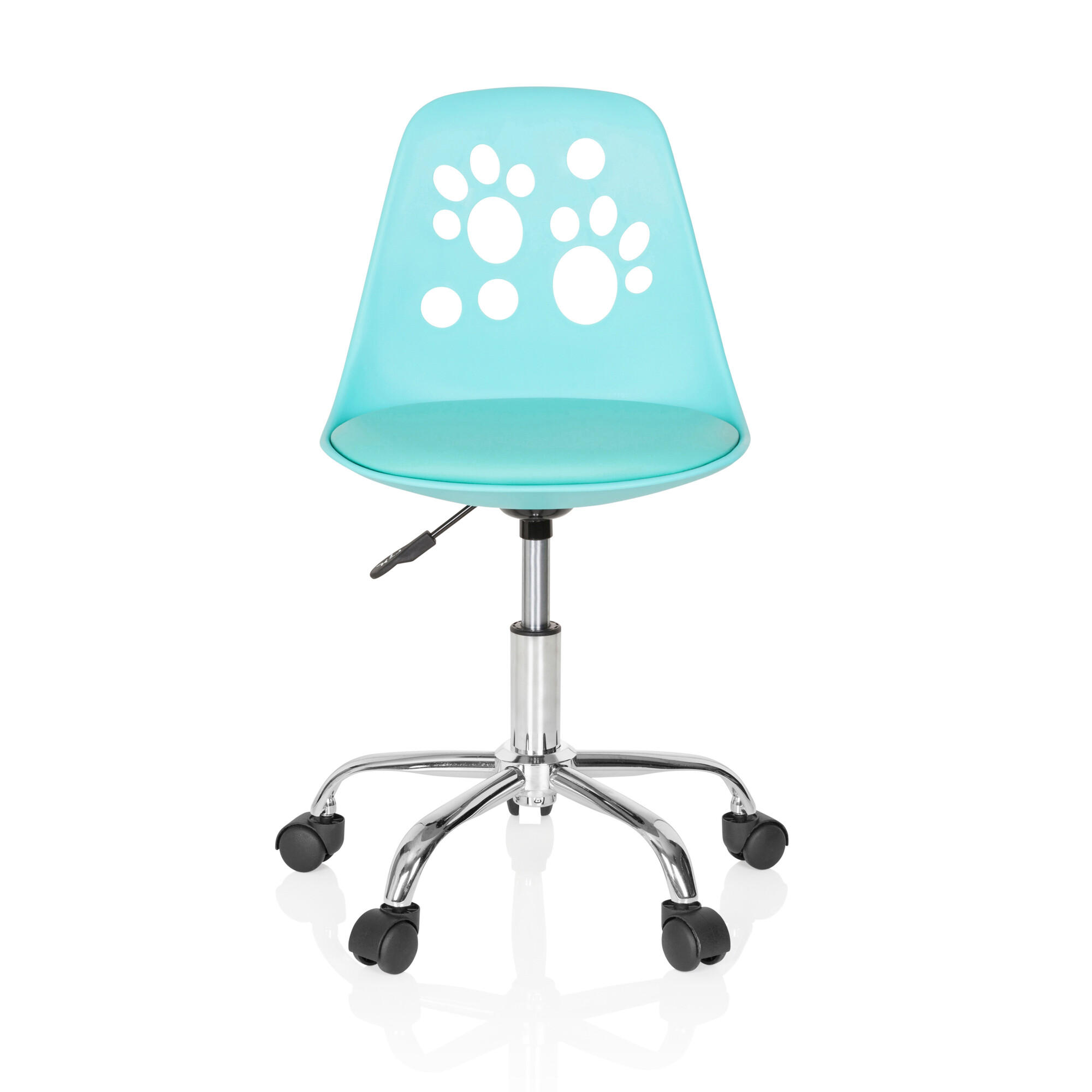 OTOČNÁ ŽIDLE PRO MLÁDEŽ, tyrkysová - tyrkysová, Moderní, textil/plast (40/72-82/44cm) - MID.YOU